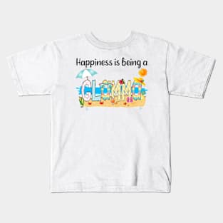 Happiness Is Being A Glamma Summer Beach Happy Mother's Day T-Shirt Kids T-Shirt